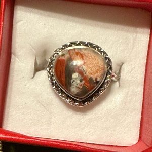 🌙 🌞 JASPER !!!!! AUTHENTIC! Sterling Silver! Size 8